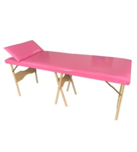 Maca Madeira Fixa Com Cabeceira Reclinável Estofado Rosa MF-05RO - Best Pro